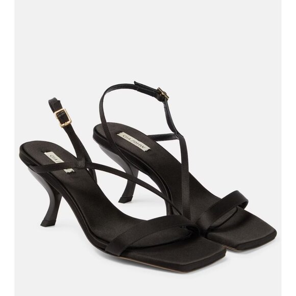 Gia Borghini Rosie 21 Satin Sandals Black Size EU 41/ US 11 - Picture 2 of 11